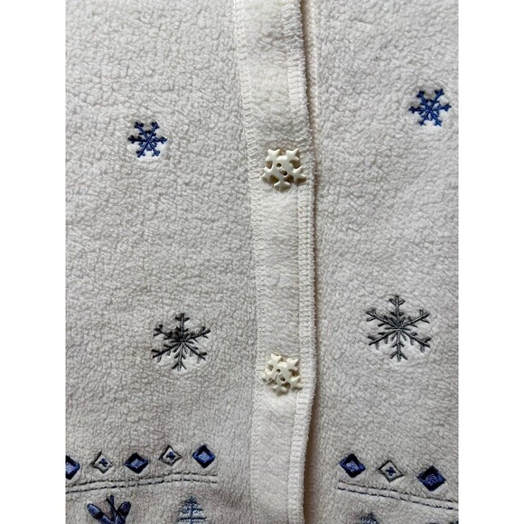 CROFT & BARROW Winter Button Down Fleece Cardigan Size M (Bx 7) - Picture 5 of 10